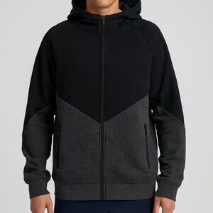 Cougar Sport Performance Black & Grey Fleece Hoodie MED NWT